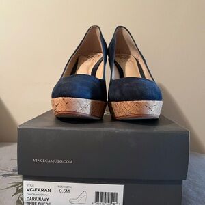 Vince Camuto Women's Dark Navy Platform Heels